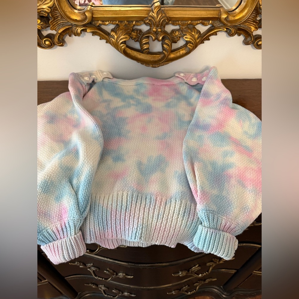 LoveShackFancy Pastel Blue Pink Sweater sz large